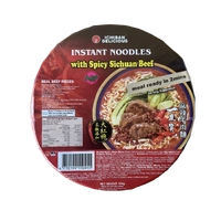 INSTANT NOODLES WITH SOICY SICHUAN BEEF 185G CUP - ICHBAN DELICIOUS