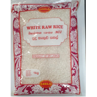 WHITE RAW RICE  1KG - LEELA
