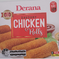 SAVOURY CHICKEN ROLLS 6 PCS - DERANA