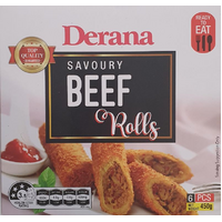 SAVOURY BEEF ROLLS 6 PCS - DERANA