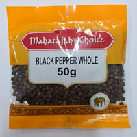 BLACK PEPPER WHOLE  50G - MAHARAJAH'S CHOICE