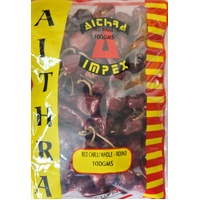 RED CHILLI WHOLE ROUND 100G - AITHRA